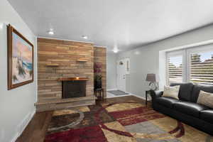 Living Room with Gas Fireplace!