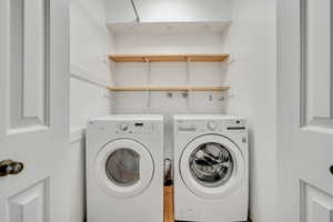 Laundry area with separate washer and dryer
