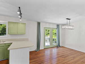 Walkout to deck with french doors.