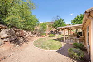 View of yard featuring a patio area