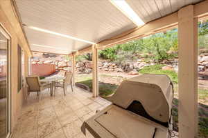 View of patio / terrace featuring outdoor dining space