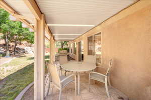View of patio / terrace featuring outdoor dining space