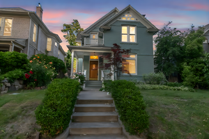 Victorian home with a balcony