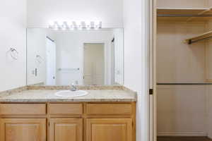 Bathroom featuring vanity