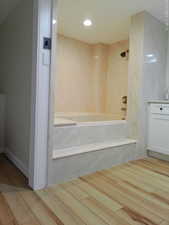 Another view of oversized jetted bathtub