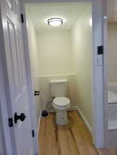 Basement bathroom with separate toilet