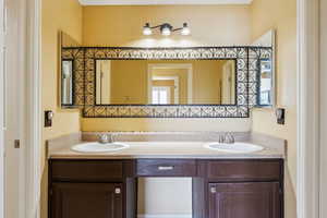 Full bath with double vanity