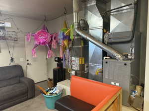 Utility room with heating unit