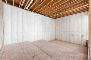 View of below grade area