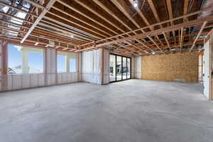 Miscellaneous room with concrete floors