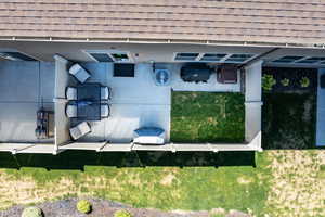 Exterior view of fenced Patio