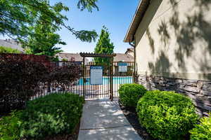 View of gate to community pool