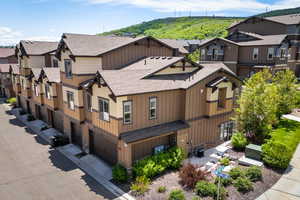Aerial view of residential area