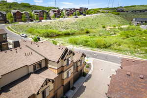 Aerial view of residential area