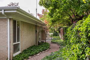 View of home's exterior with brick siding