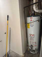 Utilities featuring gas water heater
