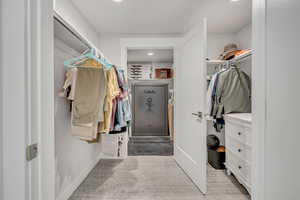 View of walk in closet