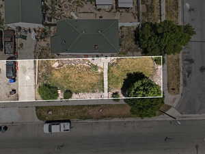 Aerial overview of property's location with property boundaries highlighted