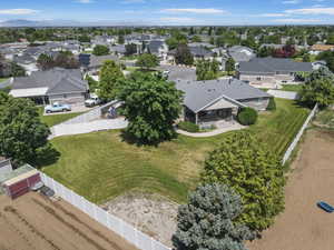 Aerial view of residential area
