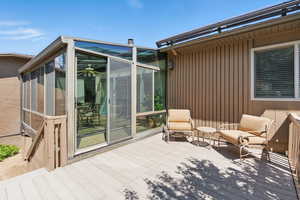 Deck with a sunroom