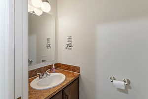Bathroom featuring vanity