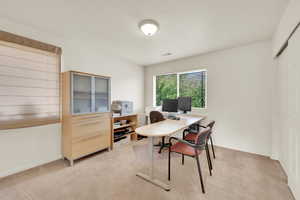Top floor Bedroom/Office with glass french doors