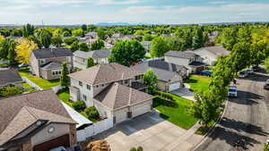 Aerial view of residential area