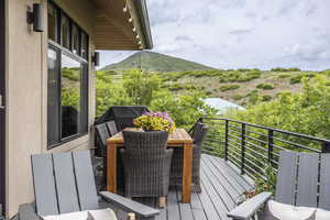 Balcony featuring outdoor dining area
