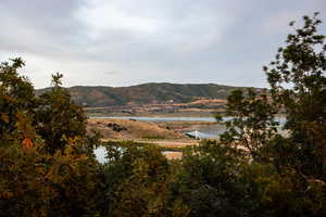 Mountain view with a nearby body of water