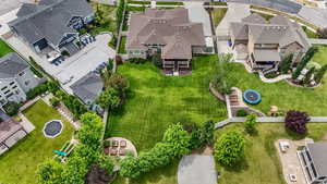 Aerial view of residential area