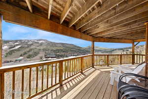 Deck with a mountain view