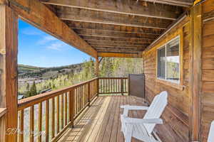 View of wooden terrace