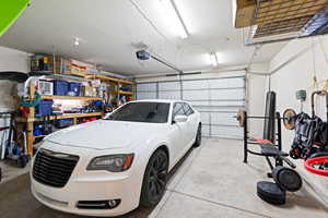 Spacious two car garage plenty of storage