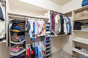 View of walk in closet