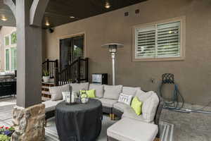 View of patio / terrace with an outdoor living space
