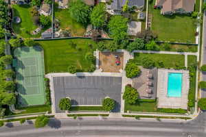 HOA pool 1 with playground and tennis court.