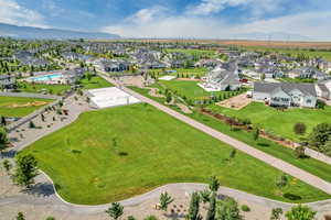 HOA grassy area and trail.