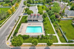 HOA pool 1 with playground and tennis court.