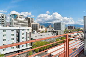 View of city with a mountain view