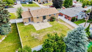 Aerial view of residential area