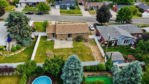Aerial view of residential area
