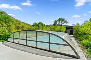 Gate with a wooded view