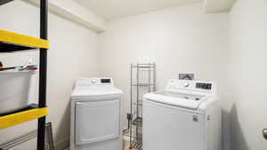 Basement laundry room
