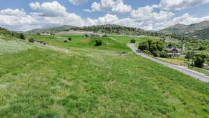 Mountain view with rural landscape