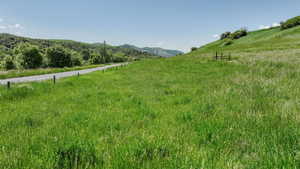 View of yard featuring a view of rural / pastoral area and a mountain view