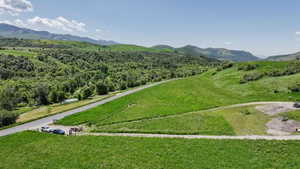 Bird's eye view of mountains looking south