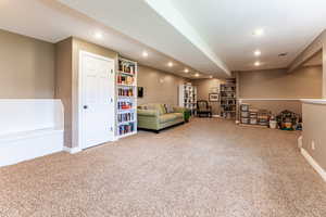 Large basement family room.