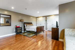 Bedroom #5 located in basement with 2 above ground windows.