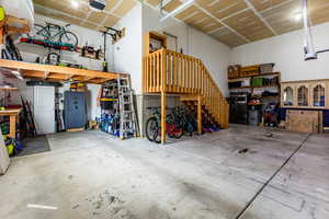 Garage with extra length for a workshop area or whatever you need.