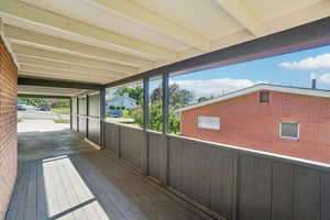 Side covered deck